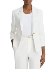 Vince Linen Blend Shrunken Blazer