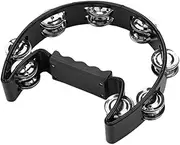 JOINPAYA Handheld Tambourine Plastic Percussion Snare Tambourine 16 Jingles Versatile for Parties Ktv and Music Classes