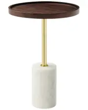 Modway Amina Round Acacia Wood Side Table