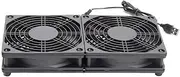 Qeunrtiy 120Mm 5V USB Powered PC Router Dual Fans High Cooling Fan for Router Modem Receiver