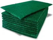 Scouring Pads 10 Pack Cleaning Washing Up Kitchen Scrubber Sponge Scourers Green Heavy Duty Premium Catering Supplies | by POUNDXPENCE Co®
