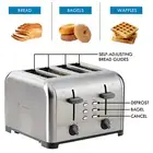 Kenmore 4-Slice Wide Slot Toaster 9 Settings 1400W Stainless Steel New