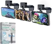kolodosa 3 Pack Airplane Phone Holder Travel Essentials Accessories Cruise car Mount Cell Stand air Plane Table seat Desk Flight Vacation Size Golf cart Universal Hands Free