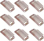Hair Extension Clips, Hair Wig Clips Sturdy for Household (Light Brown)