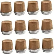 LABRIMP 12pcs Wooden Cork Stoppers Replacement Plugs for Water Bottles Insulated Leakproof Stoppers