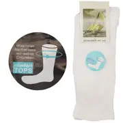 6x 100% Cotton Diabetic Loose Top Thermal Socks Wide Comfort Medical Circulation - White