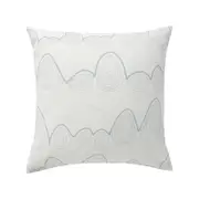 Vibes Wavelength Printed Cushion 50 x 50cm - White & Sage