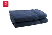 Onkaparinga Set of 2 600GSM Flinders Bath Sheets (Denim)