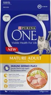 Purina One Mature Adult 7+ Years Dry Cat Food with Chicken 1.4kg