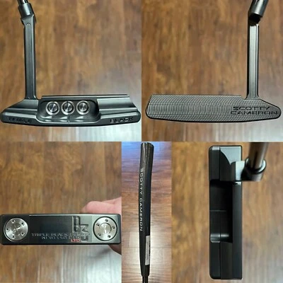 Scotty Cameron B3 Triple Black LTD Newport 2 Long Neck Putter W/ HC - NEW - 33"