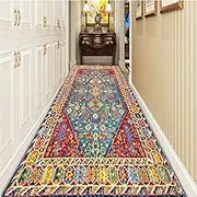 Vintage Hallway Runner Rug 100cm 1.5m 2m 250cm 300cm 4m 5m 6m Carpet Runner Rugs for Hall Kitchen Indoor Balcony or Stairs, Washable Non - Slip Floor Area Rugs (Size : 2ft×11.5ft/60×350cm)