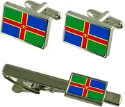 [Select Gifts] Lincolnshire County England Flag Cufflinks Tie Clip Box Gift Set