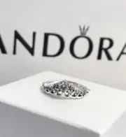 NEW Authentic Pandora 925 Silver Fairytale Tiara Stackable CZ Ring 196226CZ