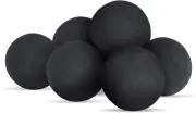 Ceramic Fire Balls for Fire Pit, Set of 5 round Fire Stones Reusable Fireballs S