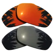 Black&Orange Red Replacement Lenses for-Costa Del Mar Fathom Polarized