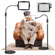 10X Magnifying Glass with Light and Stand, 3 Light Modes Rechargeable Floor M...