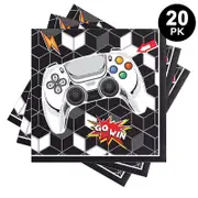 Video Game Theme Luncheon Napkins 20PK - Kids Birthday Party Tableware