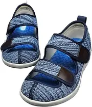 [WANGYUXIN] Arthritis Edema Adjustable Closure， Summer Wide Sandals Foot Swollen Shoes, Widened air Cushion Elderly Shoes Light and Adjustable,1 Light Blue,41
