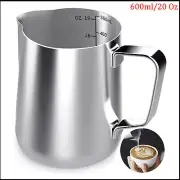 Stainless Steel Milk Craft Coffee Frothing Art Jug Pitcher Mug Cup Frother 20oz