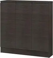 IWATSUKI MIO-9066SDB Storage Shelf with Door, Dark Brown, Width 17.7-47.2 inches (45-120 cm), Depth 7.7 inches (19.4 cm), Height 35.4 inches (90 cm), Slim, No Baseboard Cutting
