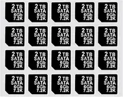 20PCS Capacity Sticker Label for Hard Drive Tray Caddy DXD9H 0DXD9H X7K8W 0X7K8W, Compatible for Dell PowerEdge 16th-14th Gen r740 r640 r440 r340 r750 r650 r550 r760 r660 r6625, 2TB, SATA, 6GB, 7.2K