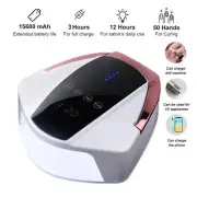 LED/UV 96W Cordless Nail Lamp Light Gel Polish Nail Dryer Wireless Rechargeable