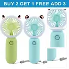 Hand-held Fan Portable Folding Desk Fan Cooler Cooling USB Rechargeable Fan