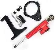 ZUXIM Electric Scooter CNC Aluminum Stabilizer Steering Damper, for Inokim, OX Sub13 Electric Scooters Damper Kit(Black Damper N Bracket D4)