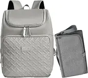 Fexkean Baby Changing Backpack,Stylish Large Nappy Baby Bag,Multifunctional Travel Waterproof Insulated Backpack With Portable Foldable Changing Mat