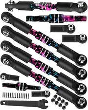 RCMYou RC Turnbuckles Camber Links Upgrades Part for 1/10 Slash/Stampede/Rustler/Bandit 2WD VXL,Aluminum Turnbuckles Camber Links Hops Up,Colorful