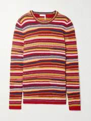 [Chloé] Chloé - Striped Cashmere-blend Sweater - Red - x small x small Red