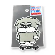 Puppy Sticker Cute Grey Schnauzer Dog Quirky Fun Japan B-Side Label