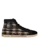 Dolce & Gabbana Beige Brown Wool Cotton High Top Sneakers