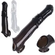 Reusable Condoms Extender Enlarger Extension Penis Sleeve Bigger-Girth-Enhancer!