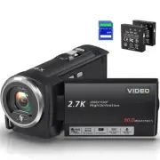 Video Camera Camcorder, QHD 2.7K Camcorder 50MP 16X Digital Video Camera for ...