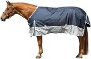 Horse Turnout Blanket | Light Weight - 100 Grams | Equine Size 68 - Black | Euro Fit Protection | Waterproof, Windproof & Breathable | Criss-Cross Surcingle
