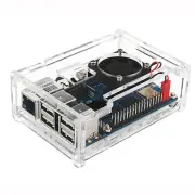 Acrylic Case with Cooling Fans Protective Box Parts for Banana Pi BPI M2 Berry
