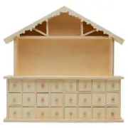 Wooden Advent Calendar 15x14 inch, DIY Preassembled, Empty Drawers | Woodpeckers