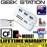 3 Port Aluminum USB 3.0 Hub MS SD M2 TF Multi-In-1 Memory Card Reader Adapter