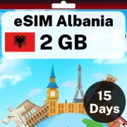eSIM Albania - 2 GB - 15 Days - Travel eSIM | QR code activation