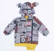 HININI Fruit Monster Patterned Kids Coat Jacket (Taro) New