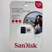 SanDisk Ultra Micro SD SDXC UHS-I Memory Card 128GB A1 with SD Adapter new.