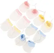 [GAROZATION] 3 Sets Baby Proof Anti-scratch Mesh Gloves for Newborns Cotton Ice Wire Mesh Fine Texture Hands Protectors Summer Mittens