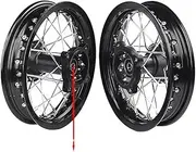 14 Inch Wheel Set Compatible With Off Road Dirt Bikes Compatible With Racing Models 2.50-14 3.00-14 Size(15mm Alex hole)