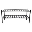 Hinged Black Two-layer Shoe Rack Nanzhu Shelf Shoe Cabinet At The Door Shoe R