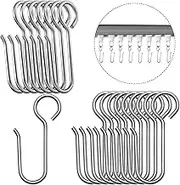 Metal Curtain Track Hooks S Shaped Small Curtain Hooks, 50Pcs Metal Curtain Track Hooks S-Shaped,Curtain Hook Lifting Hooks Curtain Track Hooks S Shaped Hooks Drape Hooks Curtain Rods Metal s Hooks
