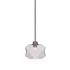 Toltec Rocklin Stem Hung Pendant, Brushed Nickel, 9" Smoke Glass - 72-BN-4492