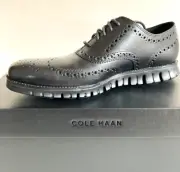 NWB Cole Haan Zerogrand Wing Oxford Leather Shoe Mens 9.5M Black C20719