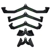 Home Gym Fitness Rowing T-bar V-bar Pulley Cable Machine Attachments, Bicep C...