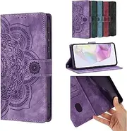 Nexue Wallet Case for iPhone 16,Shockproof PU Leather Flip Protective Cover with Card Holder Slots & Kickstand & Wrist Strap for Men Women,Purple